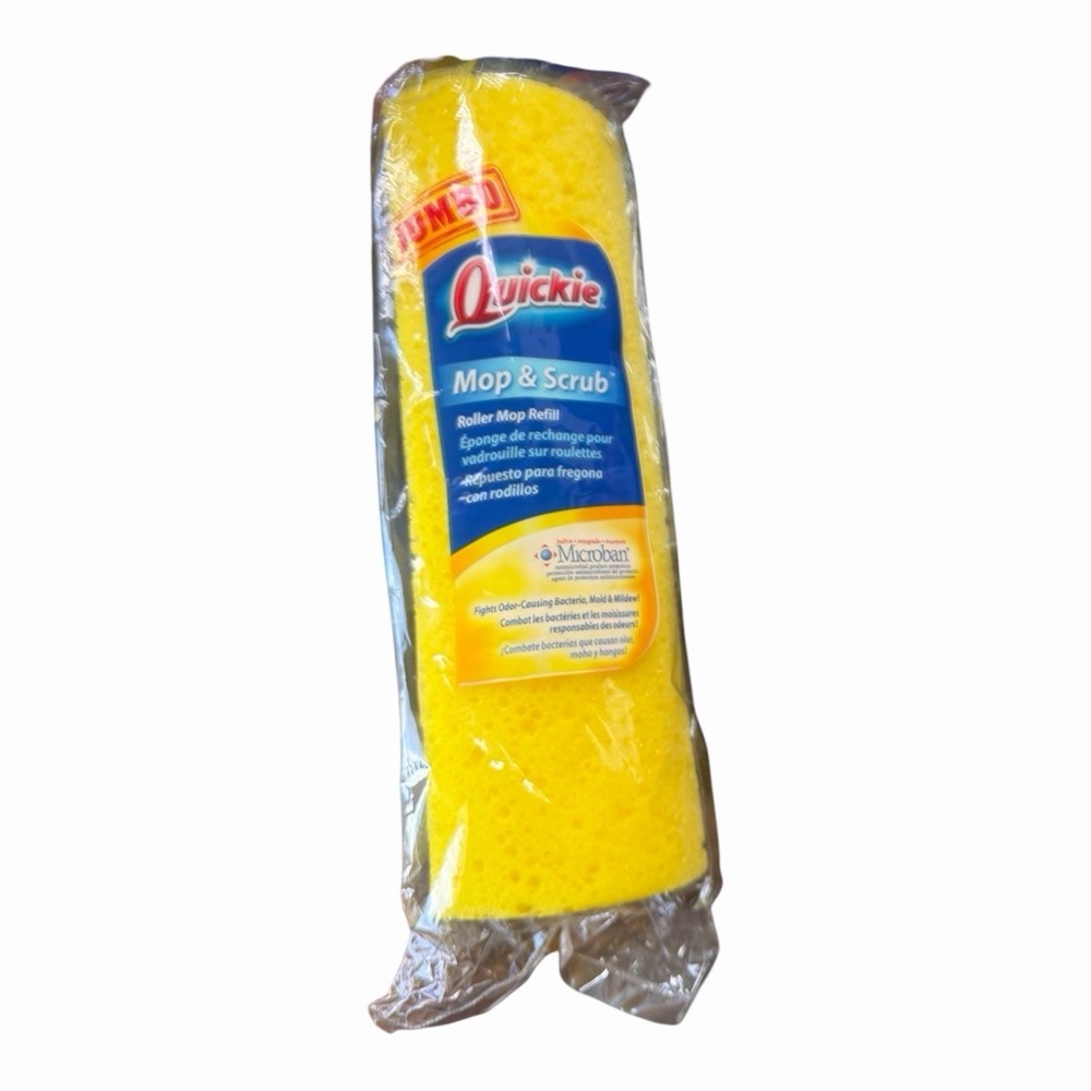 Quickie Mop & Scrub Jumbo Wet Mop Pad Refill 0553MB Synthetic Yellow Scrubbing